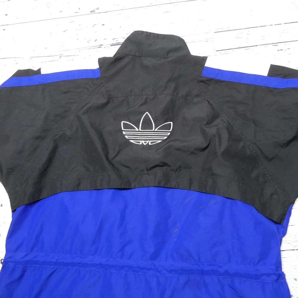 Vintage Adidas Originals Jacket Mens Large Blue Colorblock Windbreaker 90s